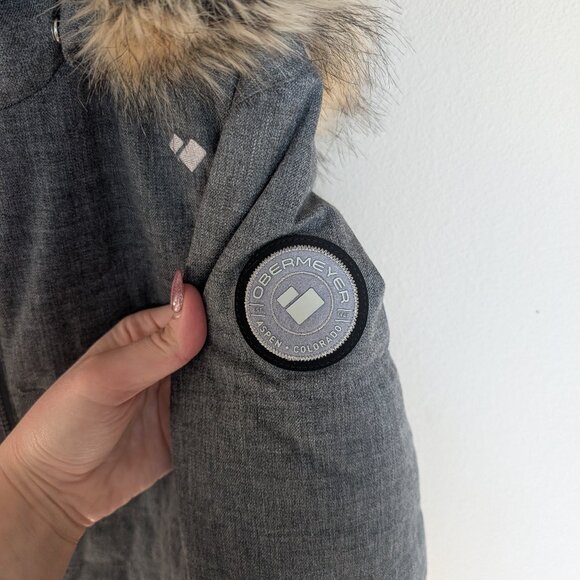 Obermeyer Tuscany Insulated Jacket - Women's - CHarcoal Size 8 - EUC Ski Jacket - Picture 11 of 16